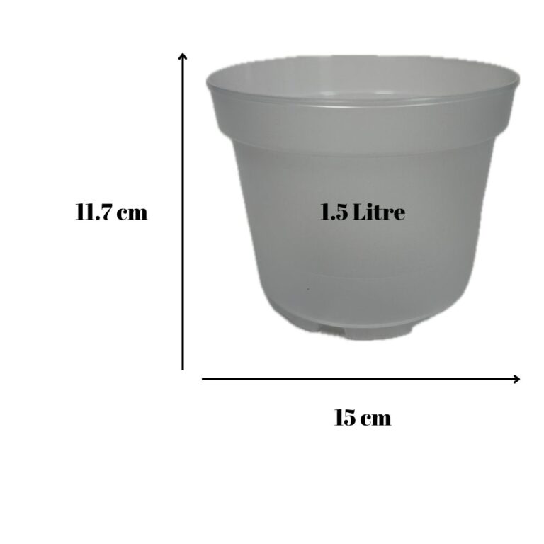 Şeffaf Saksı 1.5 Litre 15 cm